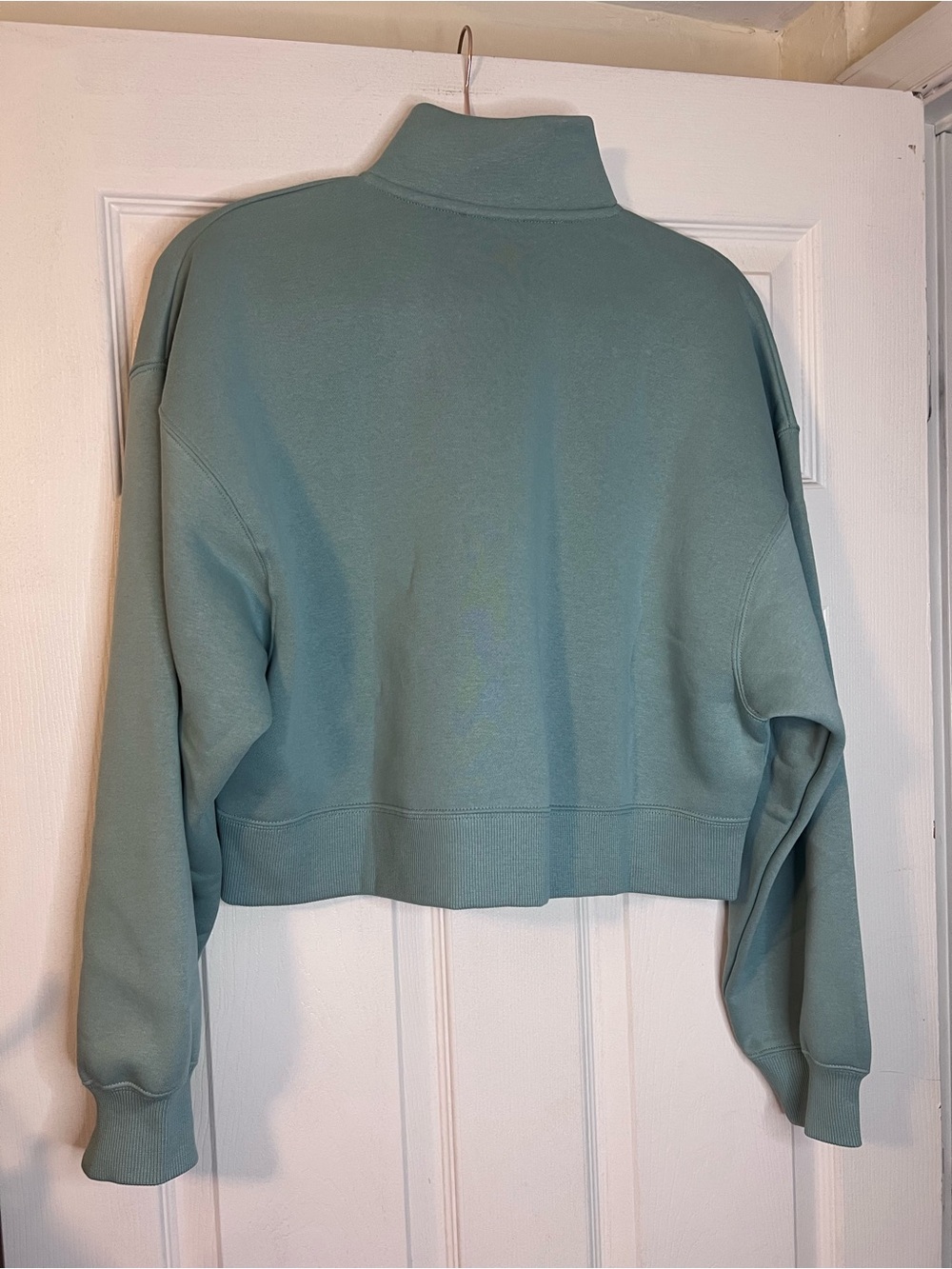 #683 NWT Jordan Brooklyn Fleece 1/4 Zip Cannon White Women’s Small - Picture 3 of 8